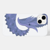 Blauwgrijze hartdraak op wit Case-Mate iPhone case (Achterkant (horizontaal))