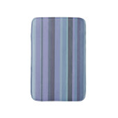Blauwgrijze horizontale strepen badmat (Voorkant Verticaal)