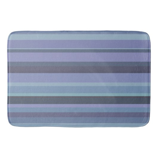 Blauwgrijze horizontale strepen badmat (Voorkant)