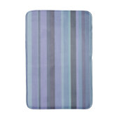 Blauwgrijze horizontale strepen badmat (Voorkant Verticaal)