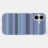 Blauwgrijze horizontale strepen Case-Mate iPhone case (Achterkant (horizontaal))