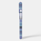 Blauwgrijze horizontale strepen Case-Mate iPhone case (Achterkant / Links)