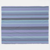 Blauwgrijze horizontale strepen fleece deken (Voorkant (Horizontaal))