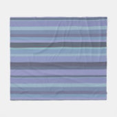 Blauwgrijze horizontale strepen fleece deken (Voorkant (Horizontaal))