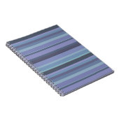 Blauwgrijze horizontale strepen notitieboek (Rechterzijde)