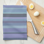 Blauwgrijze horizontale strepen theedoek (Quarter Fold)