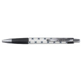 Blauwgrijze kruisstiften op wit pen (Achterkant)
