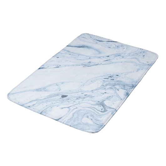 Blauwgrijze marmer-achtergrond badmat (Gekanteld)