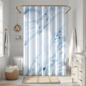 Blauwgrijze marmer-achtergrond douchegordijn