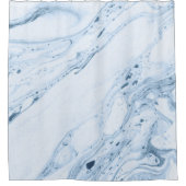 Blauwgrijze marmer-achtergrond douchegordijn (Voorkant)