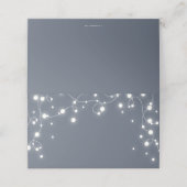 Blauwgrijze mousserende lichten kerstmis vol plaatskaartje (Buitenkant ongevouwen)