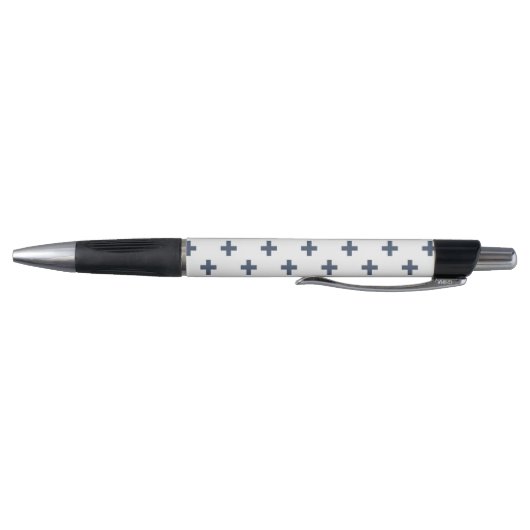 Blauwgrijze polka kruist wit pen (Bodem)