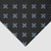 Blauwgrijze polka kruist zwart tissuepapier (Detail)