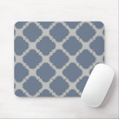 Blauwgrijze quatrefolie muismat (Met muis)