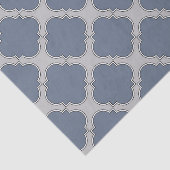 Blauwgrijze quatrefolie tissuepapier (Detail)