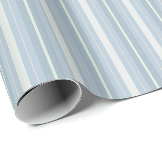 Blauwgrijze strepen cadeaupapier (Rol Hoek)