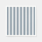 Blauwgrijze strepen en witte snoepjes servet (Voorkant)