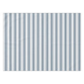Blauwgrijze strepen en witte snoepjes tafelkleed (Voorkant (Horizontaal))