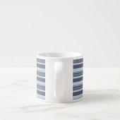 Blauwgrijze strepen espresso kop (Achterkant)