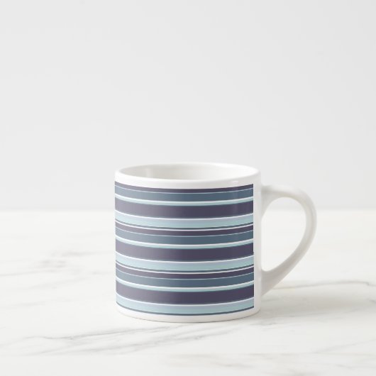 Blauwgrijze strepen espresso kop (Rechts)