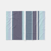 Blauwgrijze strepen fleece deken (Voorkant (Horizontaal))