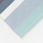 Blauwgrijze strepen fleece deken (Hoek)