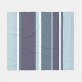 Blauwgrijze strepen fleece deken (Voorkant (Horizontaal))