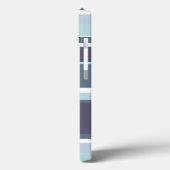 Blauwgrijze strepen Hoesje-Mate iPhone draagtas Case-Mate iPhone Case (Achterkant / Links)