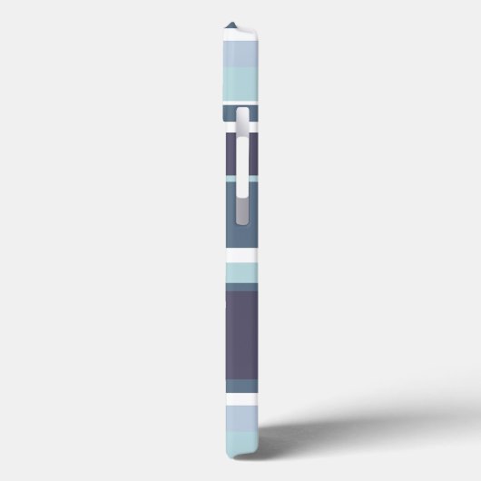 Blauwgrijze strepen Hoesje-Mate iPhone draagtas Case-Mate iPhone Case (Achterkant / Links)