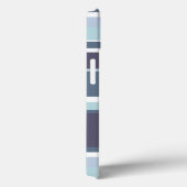 Blauwgrijze strepen Hoesje-Mate iPhone draagtas Case-Mate iPhone Case (Achterkant / Rechts)