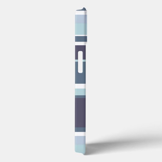 Blauwgrijze strepen Hoesje-Mate iPhone draagtas Case-Mate iPhone Case (Achterkant / Rechts)