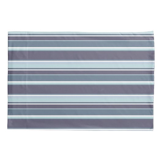 Blauwgrijze strepen kussensloop (Achterkant)