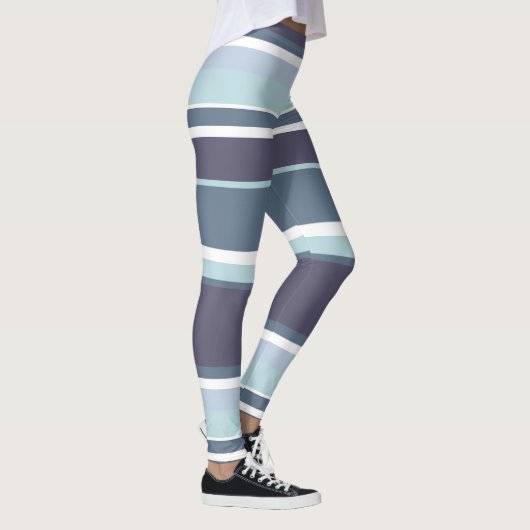 Blauwgrijze strepen leggings (Rechts)