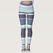 Blauwgrijze strepen leggings (Voorkant)