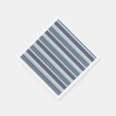 Blauwgrijze strepen servet (Hoek)