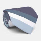 Blauwgrijze strepen stropdas (Opgerold)