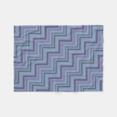 Blauwgrijze strepen trappelpatroon fleece deken (Voorkant (Horizontaal))