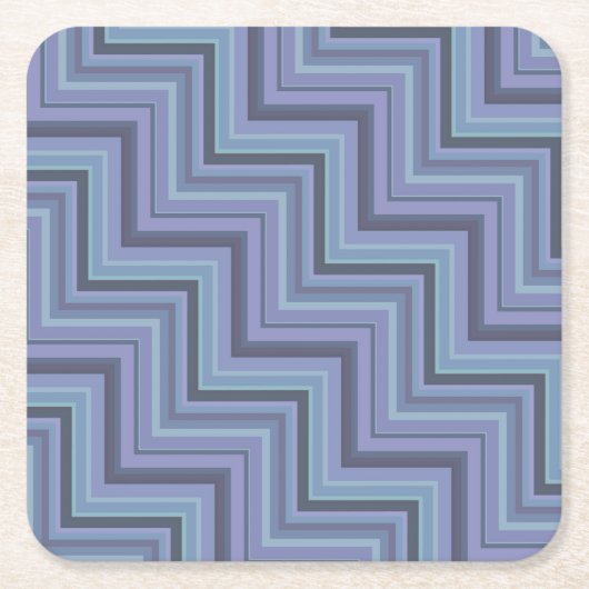 Blauwgrijze strepen trappelpatroon kartonnen onderzetters (Voorkant)