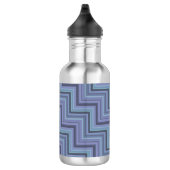 Blauwgrijze strepen trappelpatroon waterfles  (Rechts)