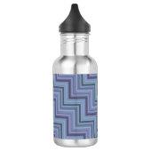 Blauwgrijze strepen trappelpatroon waterfles  (Links)