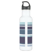 Blauwgrijze strepen waterfles  (Achterkant)