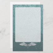 Blauwgrijze vleugels briefpapier (Voorkant / Achterkant)