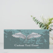 Blauwgrijze vleugels kaart (Staand voorkant)