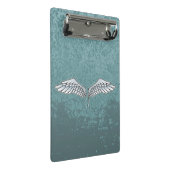 Blauwgrijze vleugels mini klembord (Schuin)
