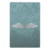 Blauwgrijze vleugels mini klembord (Achterkant)