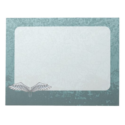 Blauwgrijze vleugels notitieblok (Voorkant)