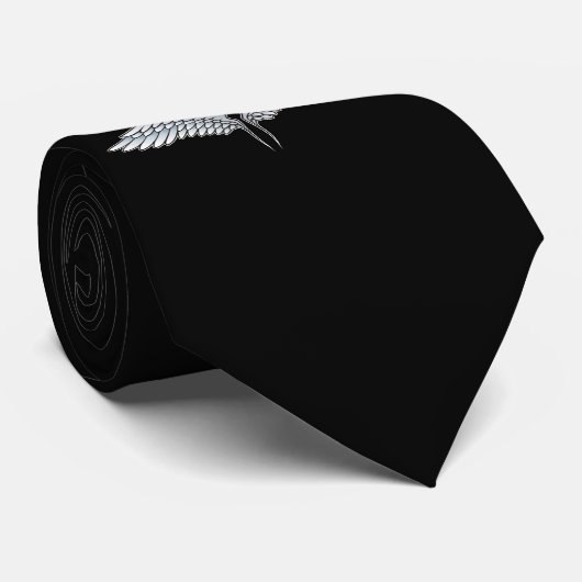 Blauwgrijze vleugels stropdas (Opgerold)