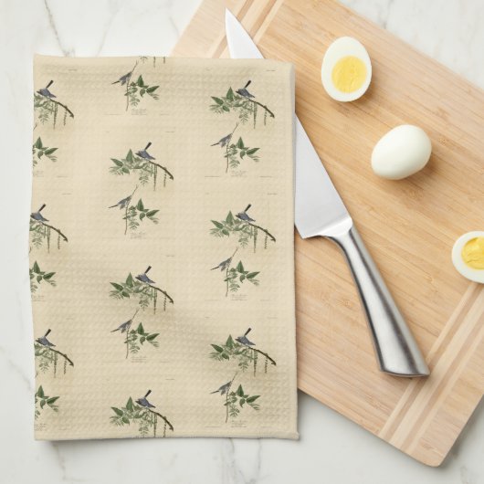 Blauwgrijze vlieger - Amerikaanse vogels van Audub Theedoek (Quarter Fold)