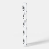 Blauwgrijze voetballen patroon monogram Case-Mate iPhone case (Achterkant / Links)