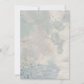 Blauwgrijze Waterverf en rode goudvis bruiloft Kaart (Achterkant)